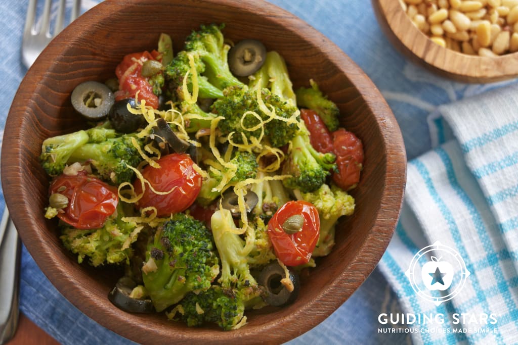 Mediterranean Roasted Broccoli & Tomatoes