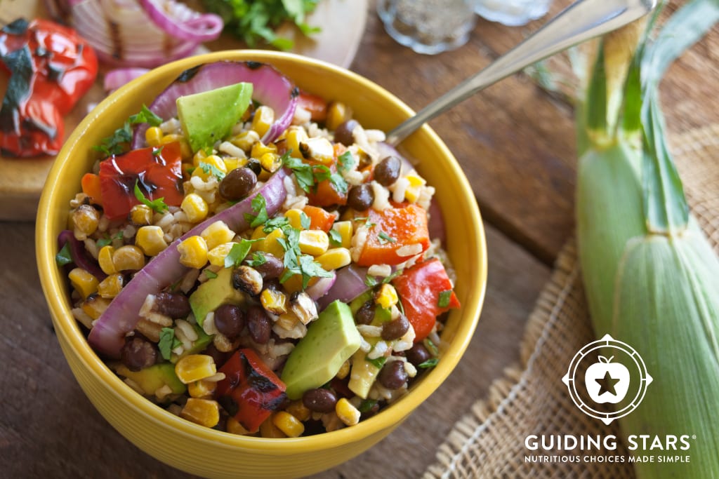 Grilled Corn Salad with Black Beans & Rice