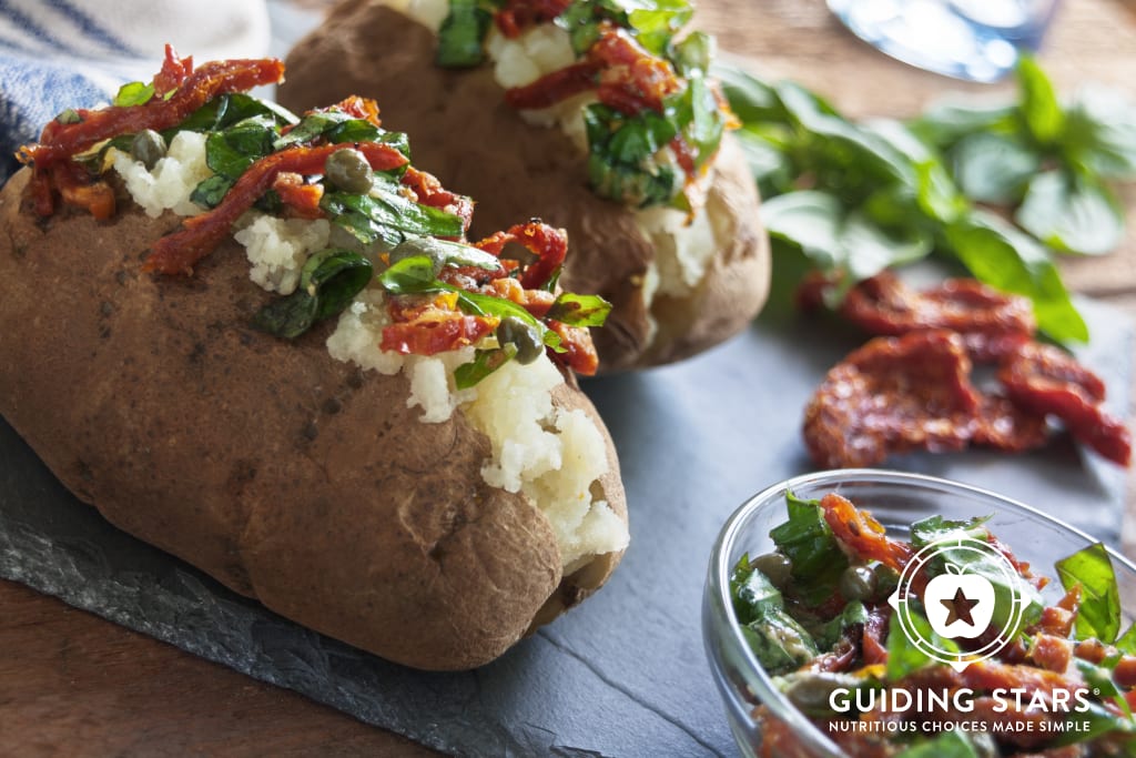 Sun-Dried Tomato & Basil Baked Potatoes