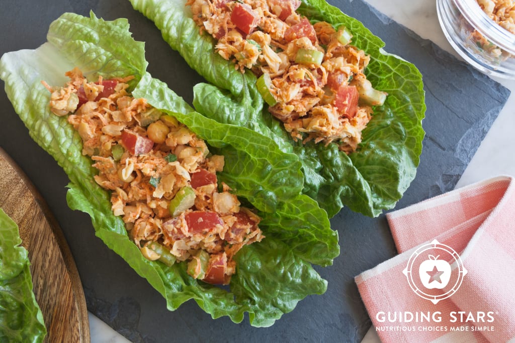 Garbanzo Salad Romaine Wraps