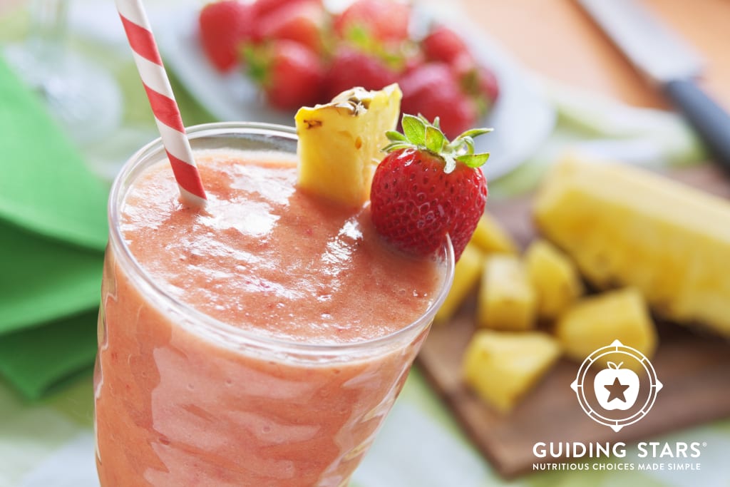 Peach, Strawberry & Pineapple Smoothie