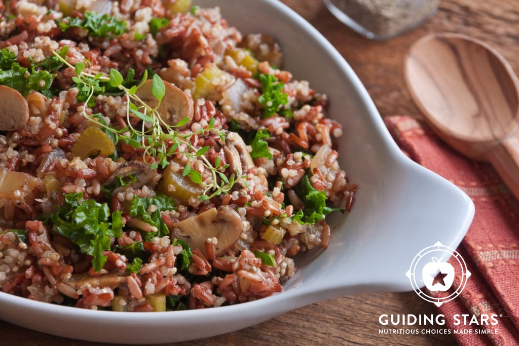 Rice & Quinoa Dressing With Mushrooms & Kale