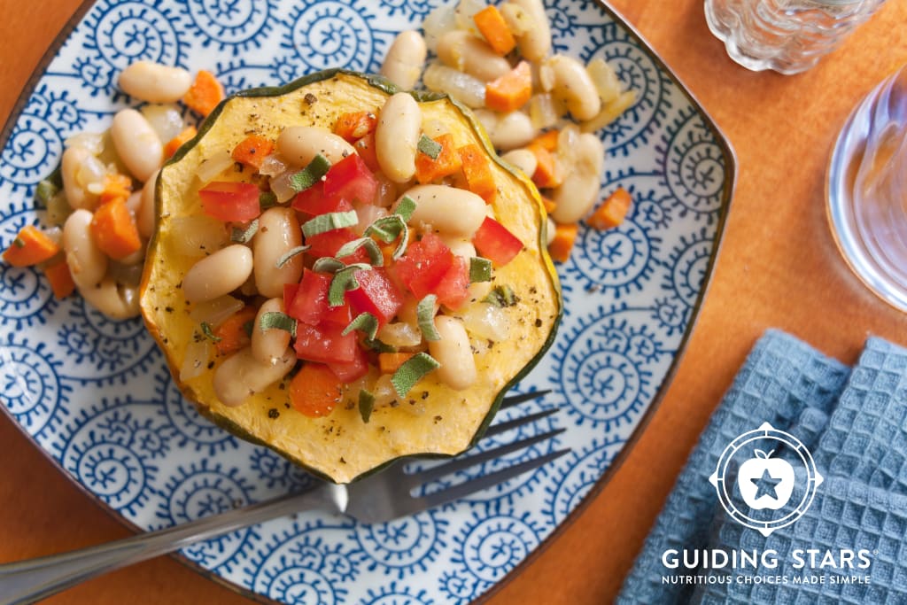 Acorn Squash with White Beans & Sage