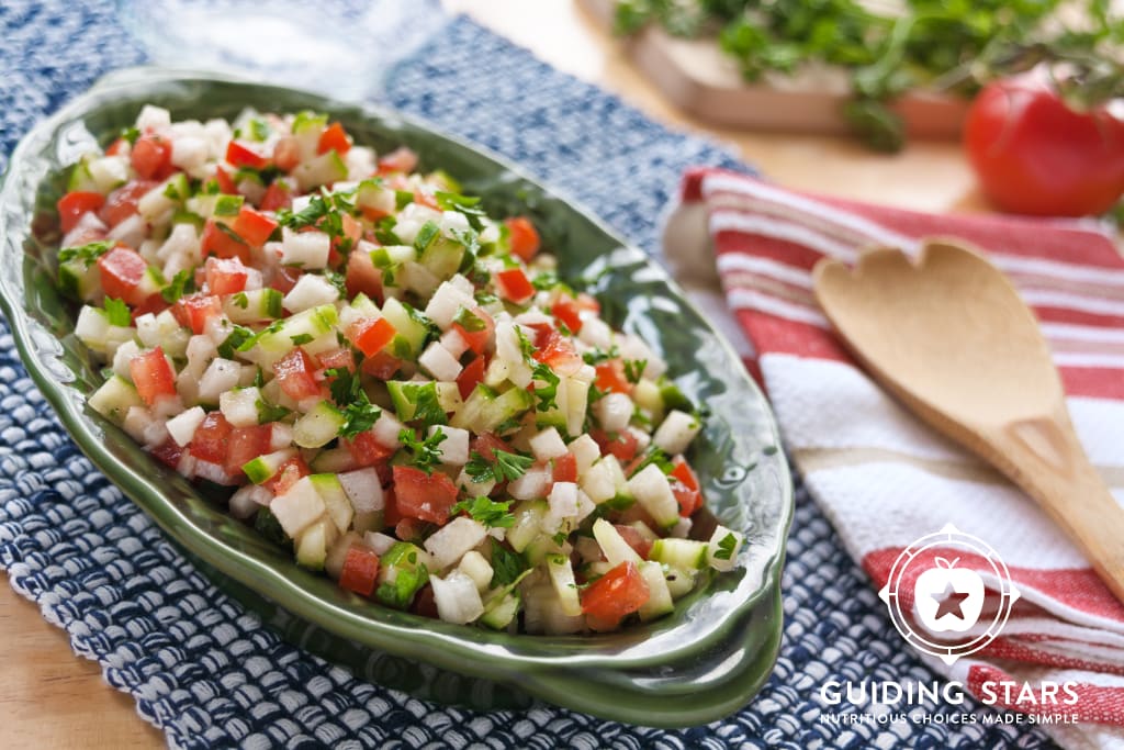 Israeli Salad with Jicama