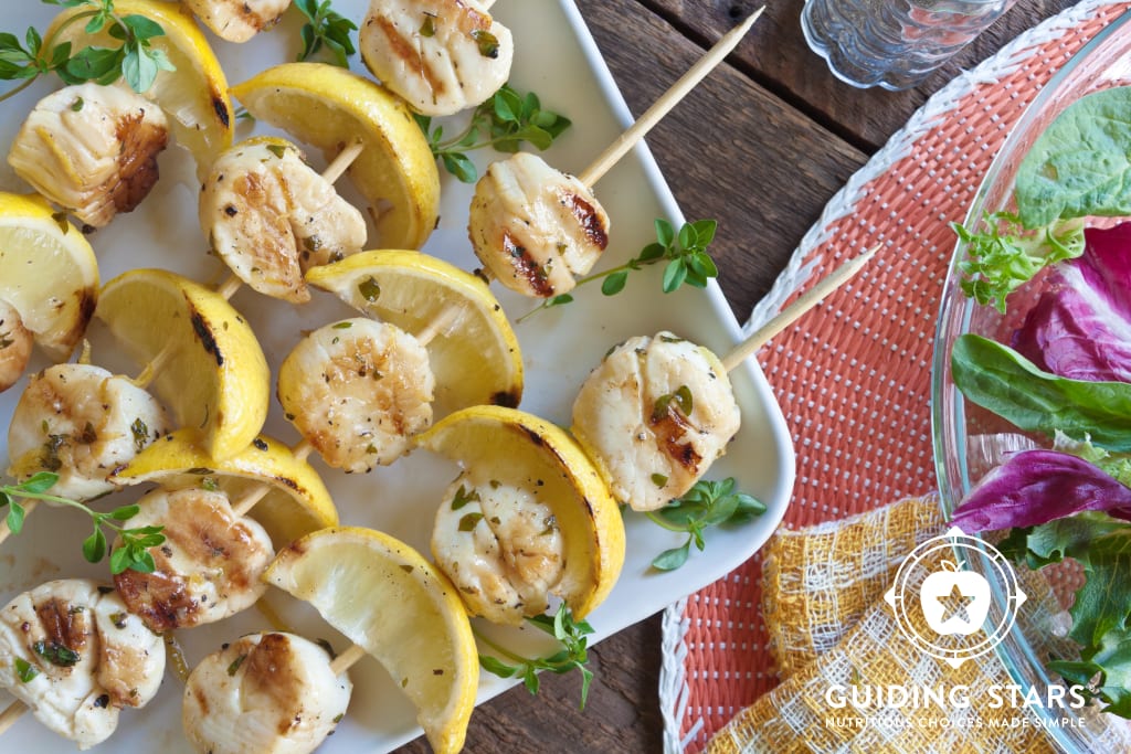 Lemon Scallop Kebabs