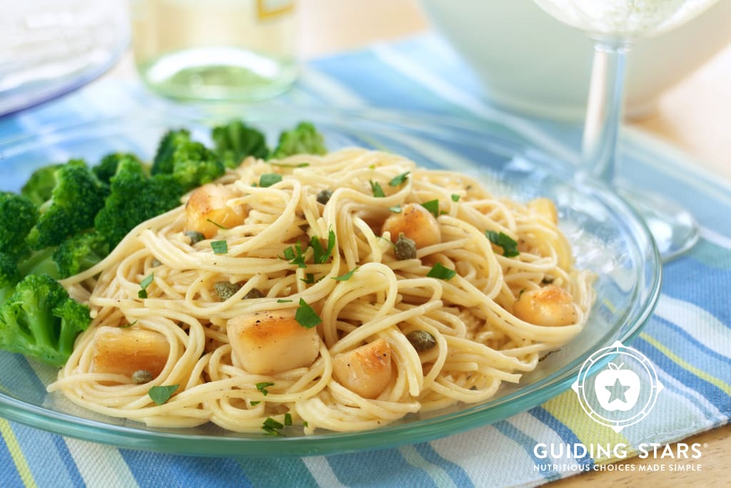 Scallop Piccata on Angel Hair