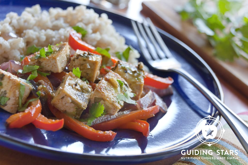 Citrus-Marinated Tofu with Onions & Peppers