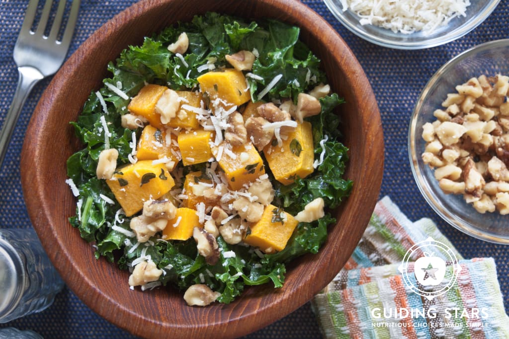 Kale Salad with Roasted Winter Squash