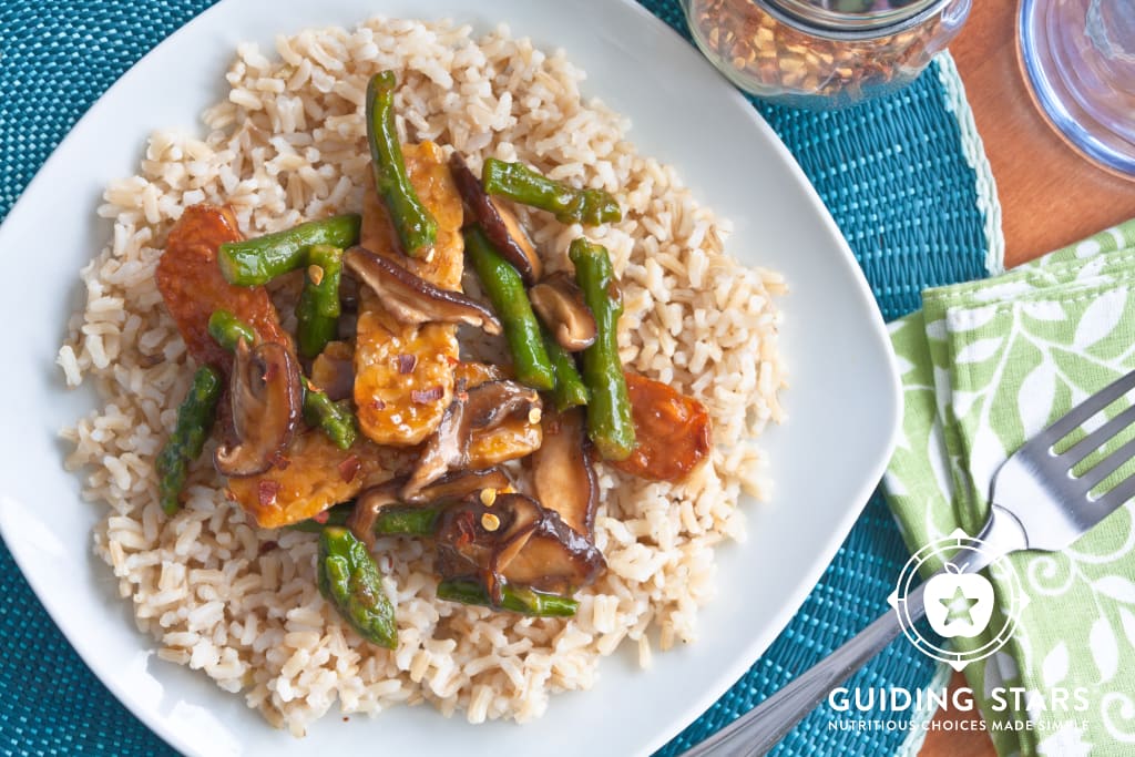 Spicy Asparagus-Tempeh Stir-Fry