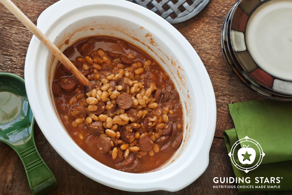 Slow Cooker Bean Hole Beans