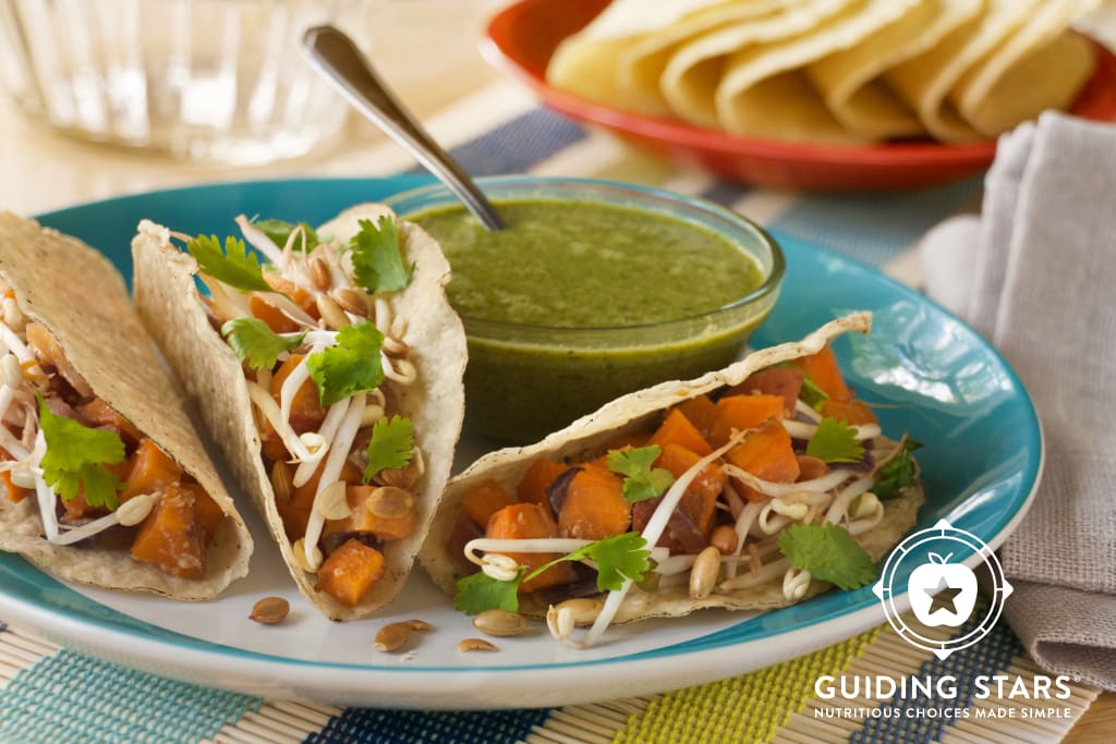 Sweet Potato Tacos with Cilantro Sauce