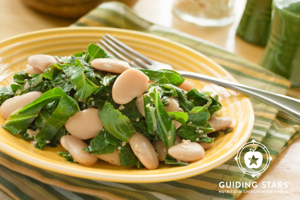 Butter Beans with Lemon Garlic Collards