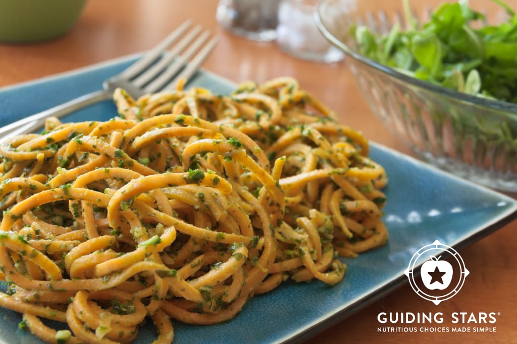 Sweet Potato Noodles with Pesto