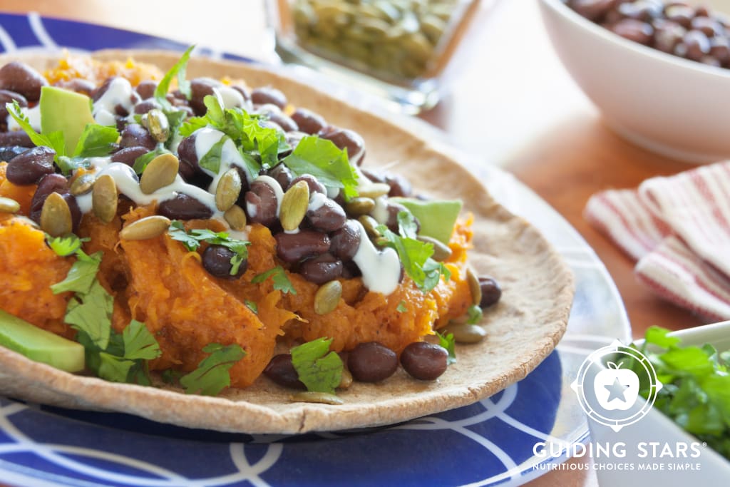 Tostadas with Butternut Squash and Black Beans