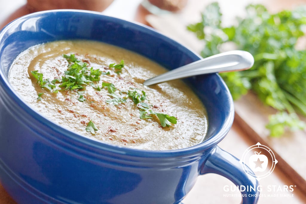 Roasted Garlic Cauliflower Soup