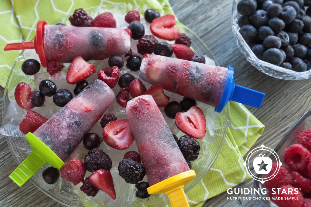 Coconut Water Berry Popsicles