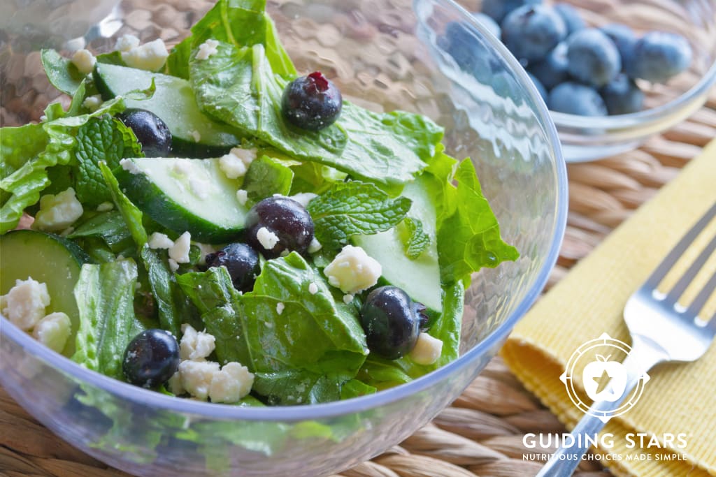 Blueberry Mint & Cucumber Salad with Feta