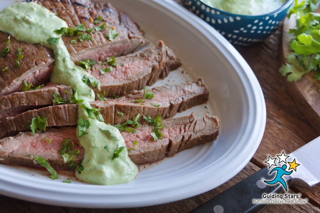 Flank Steak with Poblano Sauce