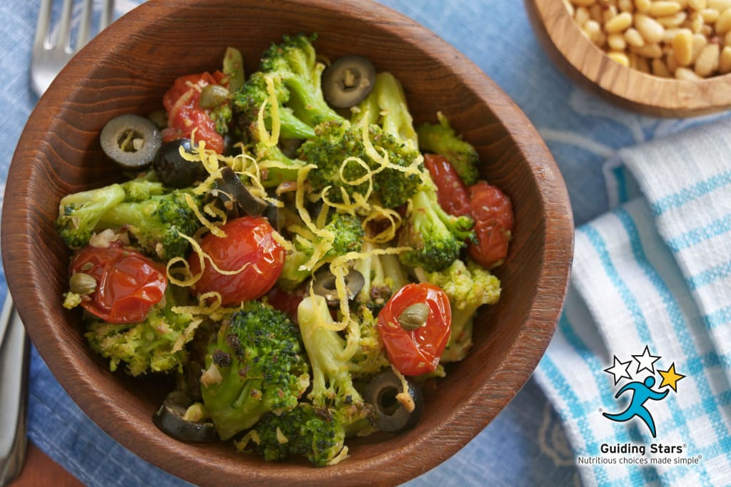 Mediterranean Roasted Broccoli & Tomatoes