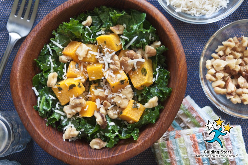 Kale Salad with Roasted Winter Squash