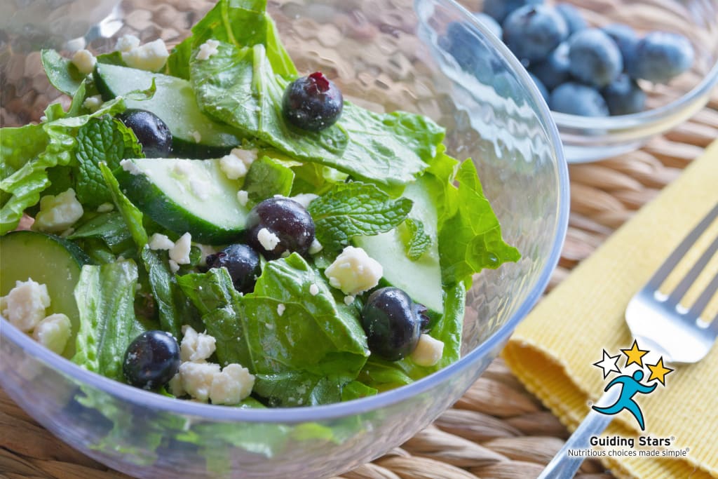 Blueberry Mint & Cucumber Salad with Feta
