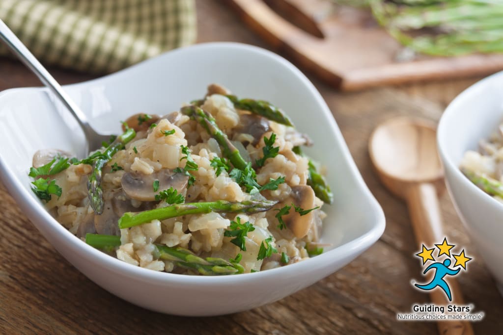 Brown Rice Pilaf with Asparagus & Mushrooms