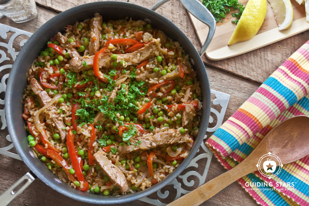 Paella with Chicken, Leeks & Tarragon