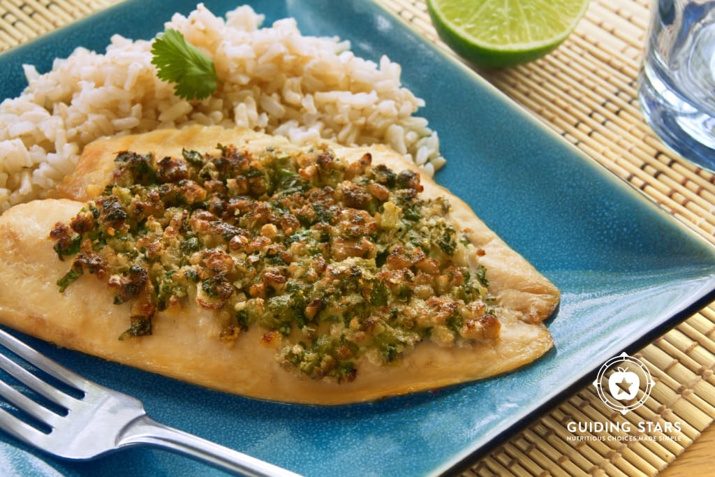 Halibut with Cilantro Pesto