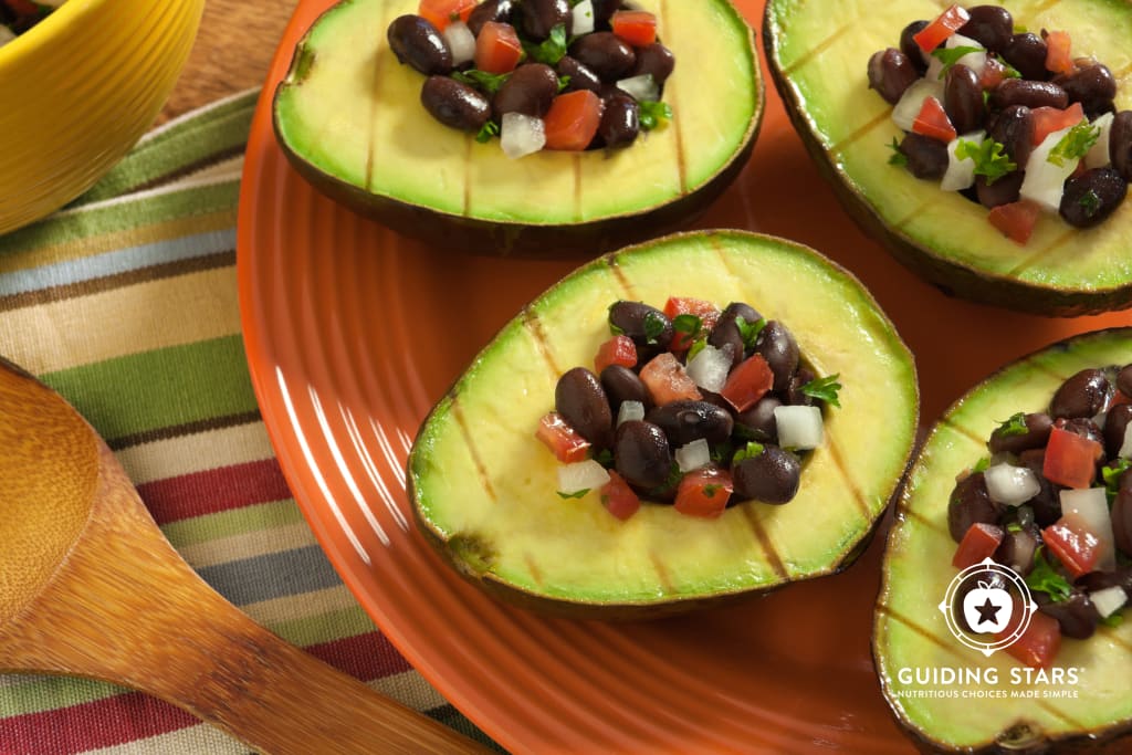 Grilled Avocados with Black Bean Salsa