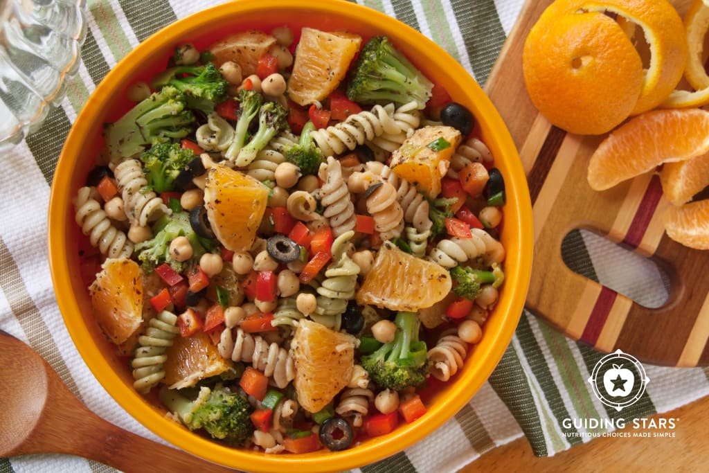 Chickpea Pasta Salad with Oranges