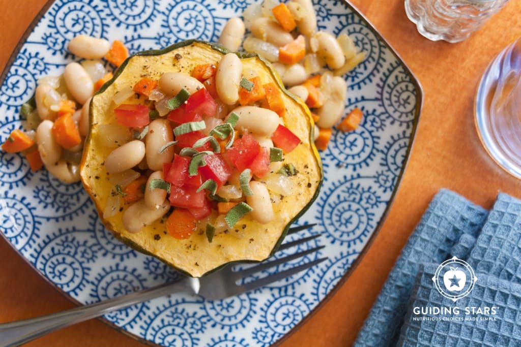 Acorn Squash with White Beans & Sage