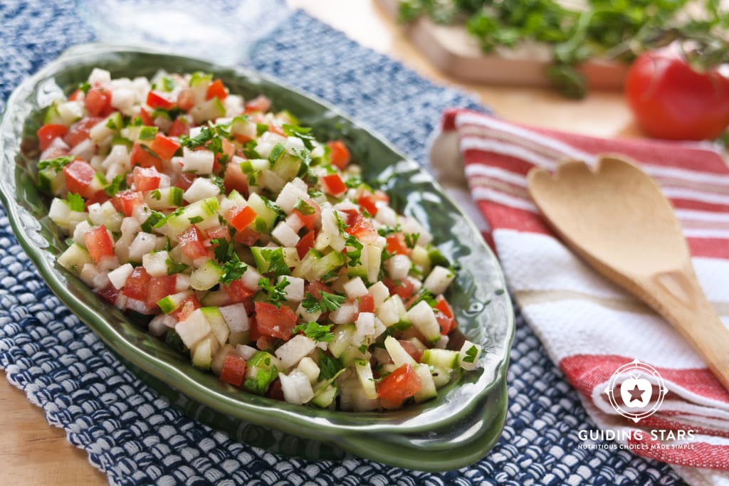 Israeli Salad with Jicama