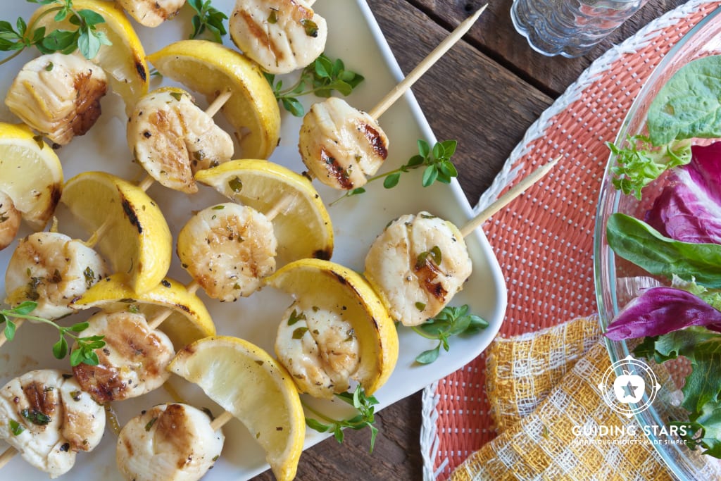Lemon Scallop Kebabs
