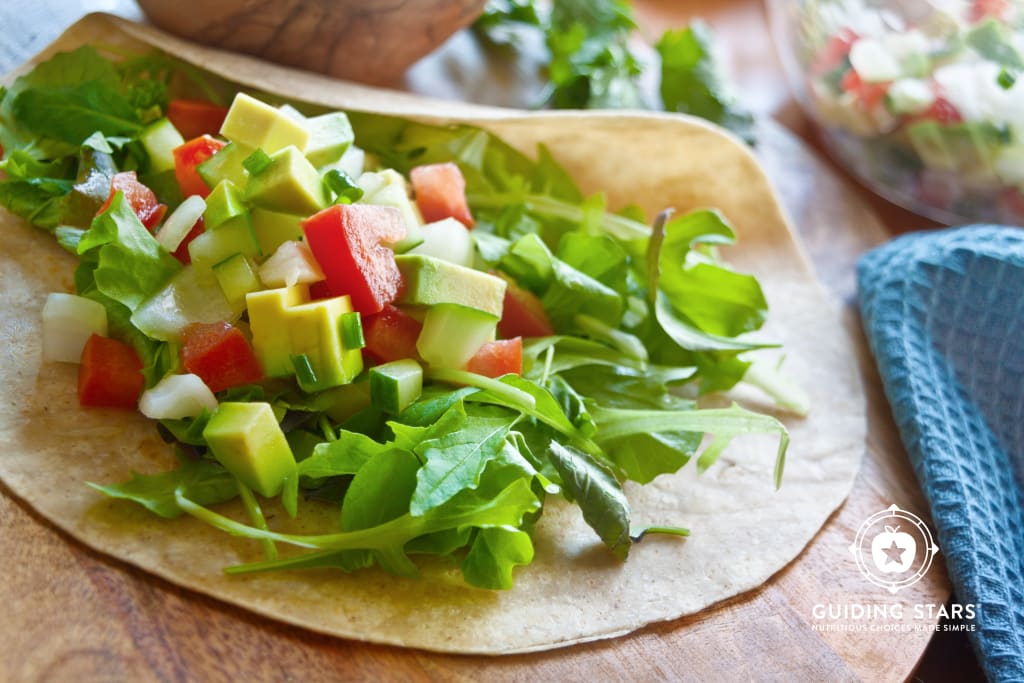 Cucumber Guacamole Salad Wraps