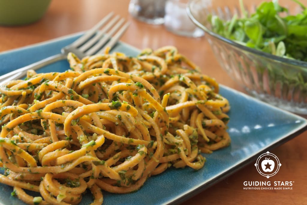 Sweet Potato Noodles with Pesto