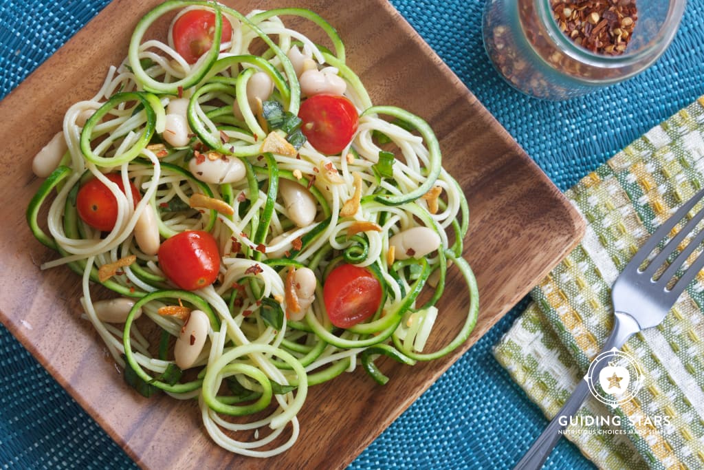 Zoodles with White Beans & Garlic Oil