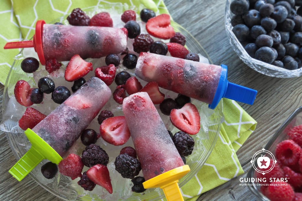 Coconut Water Berry Popsicles