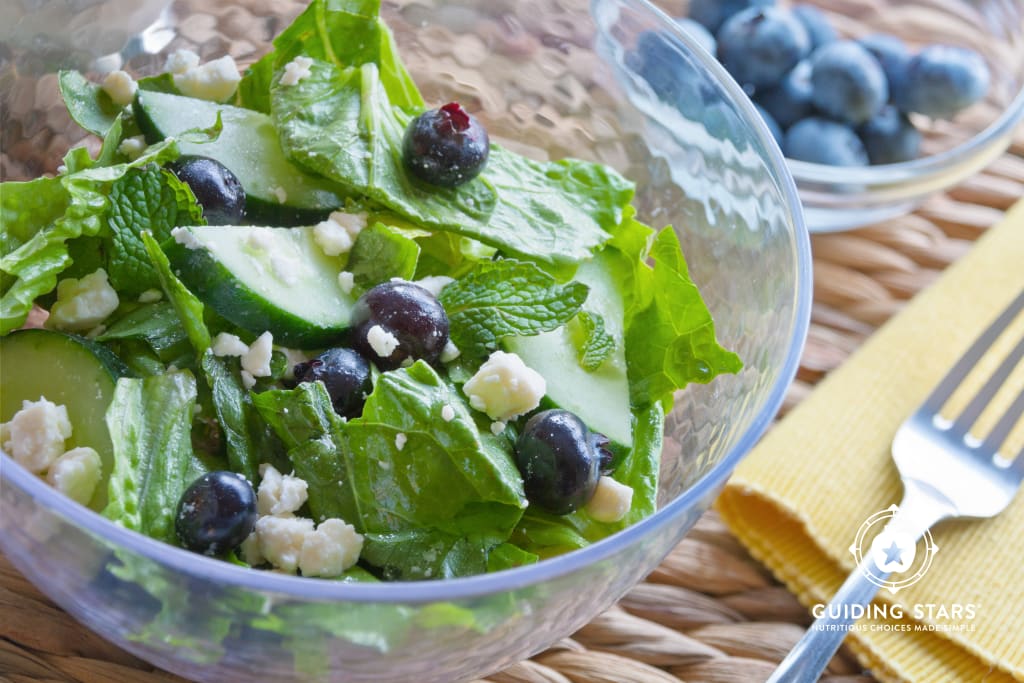 Blueberry Mint & Cucumber Salad with Feta