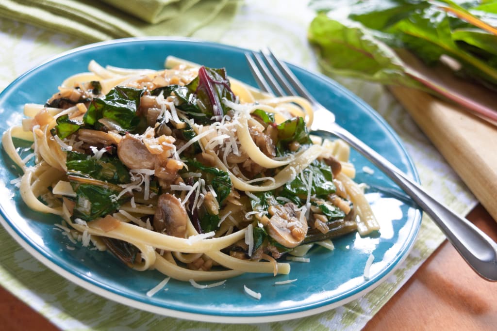 [NEW] Fettuccine With Swiss Chard And Mushrooms