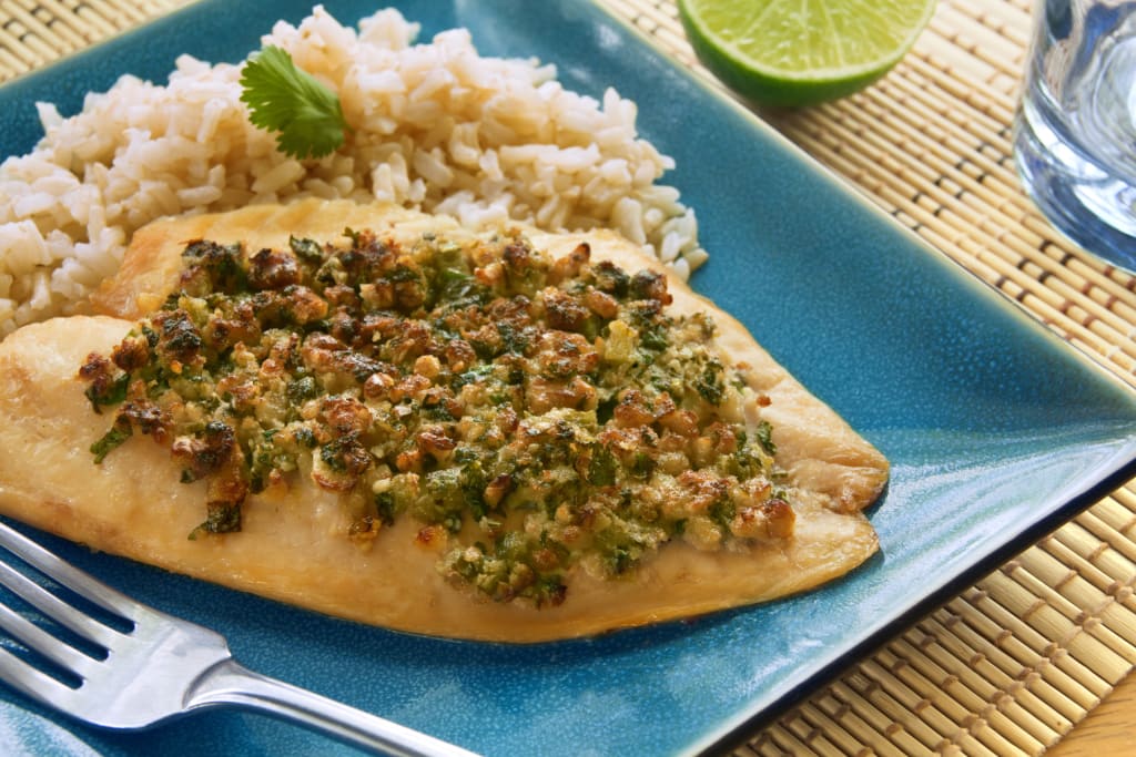 [NEW] Halibut With Cilantro Pesto