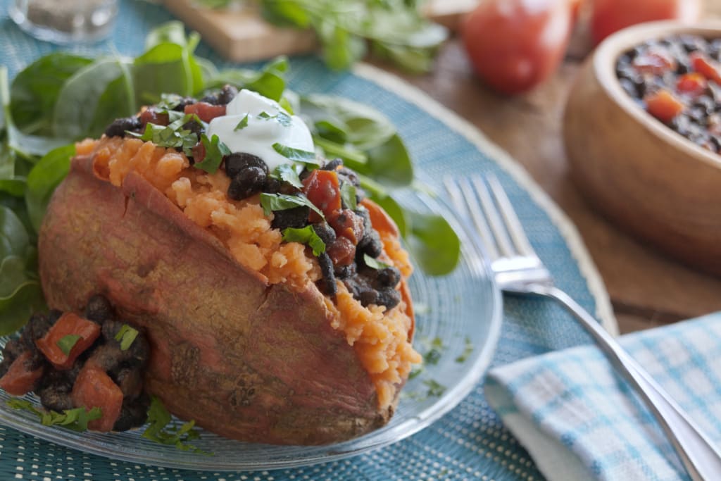 [NEW] Sweet Potatoes With Black Bean Salsa