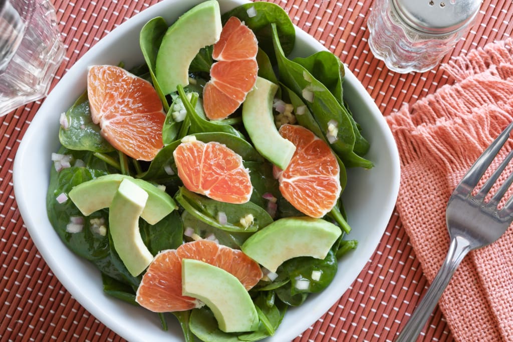 [NEW] Asian Spinach Salad With Orange And Avocado