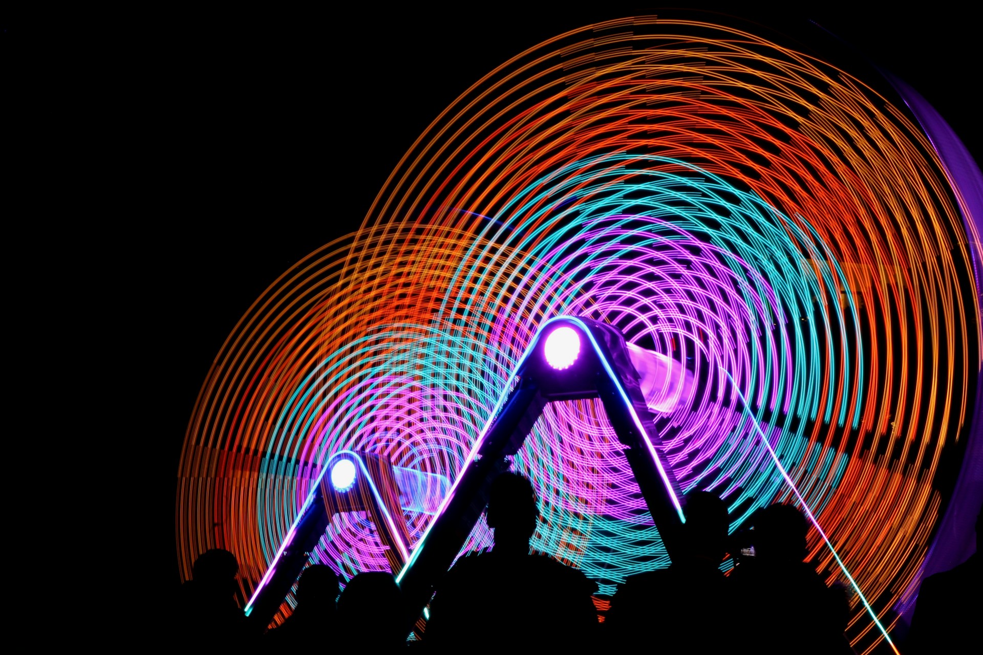 Light art installation as part of Vivid in Sydney