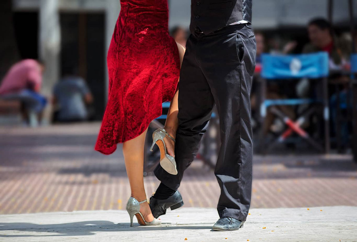 Tango Dancers Plaza Dorrego San Telmo Buenos Aires Argentina South-America