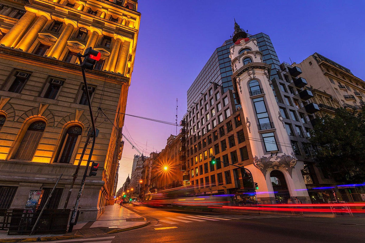 Mirador Massue Justice Palace twilight Buenos Aires Argentina South-America