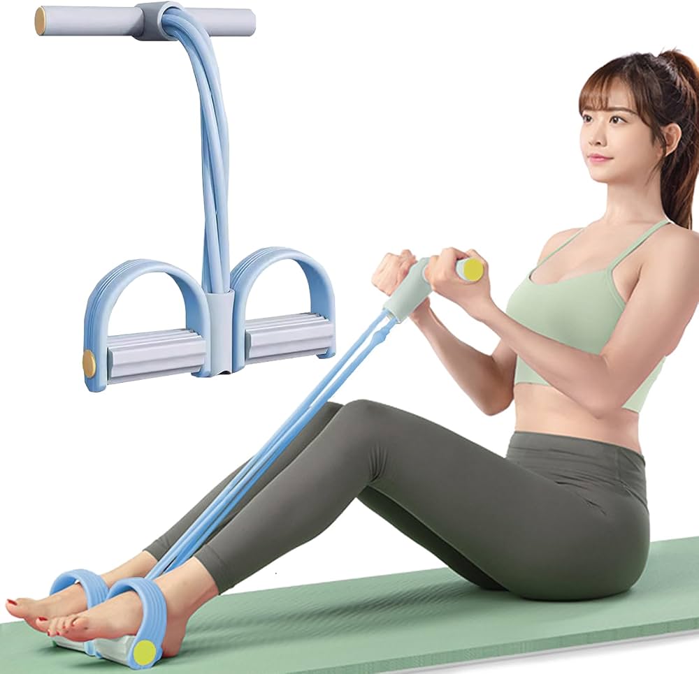 Foot Pedal Resistance Band Elastic Sit-Up Pull Rope Yoga Fitness Gym | Elastic Pull Ropes Tummy Trimmer — Buy Online at Best Price in Pakistan on FlipcartPK
