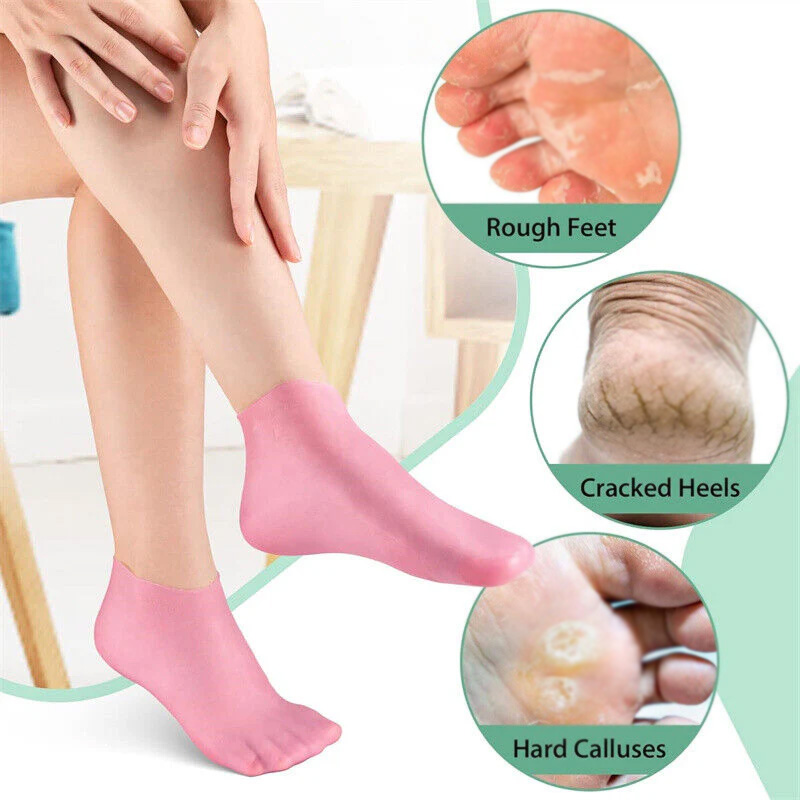 1 Pair unisex silicone gel socks moisturizing sock breathable elastic heel cracked protector socks — Buy Online at Best Price in Pakistan on FlipcartPK