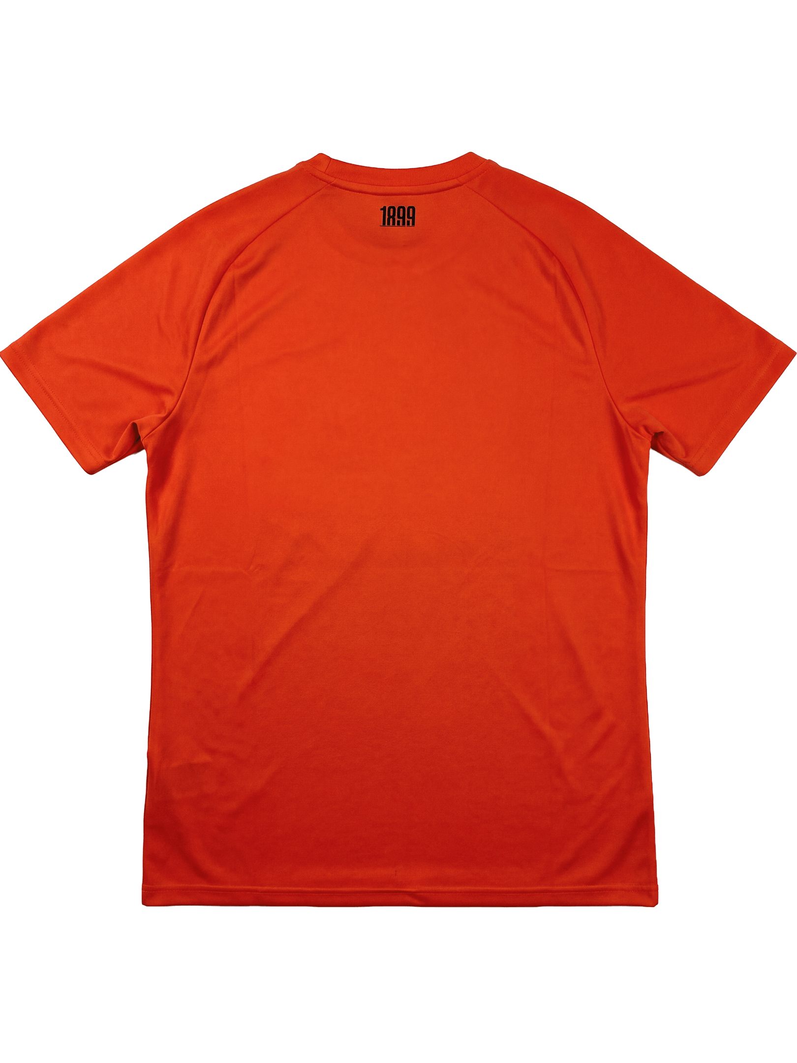 Rückseite des SK Rapid Torwarttrikots 26/27 von Mizuno in Orange.