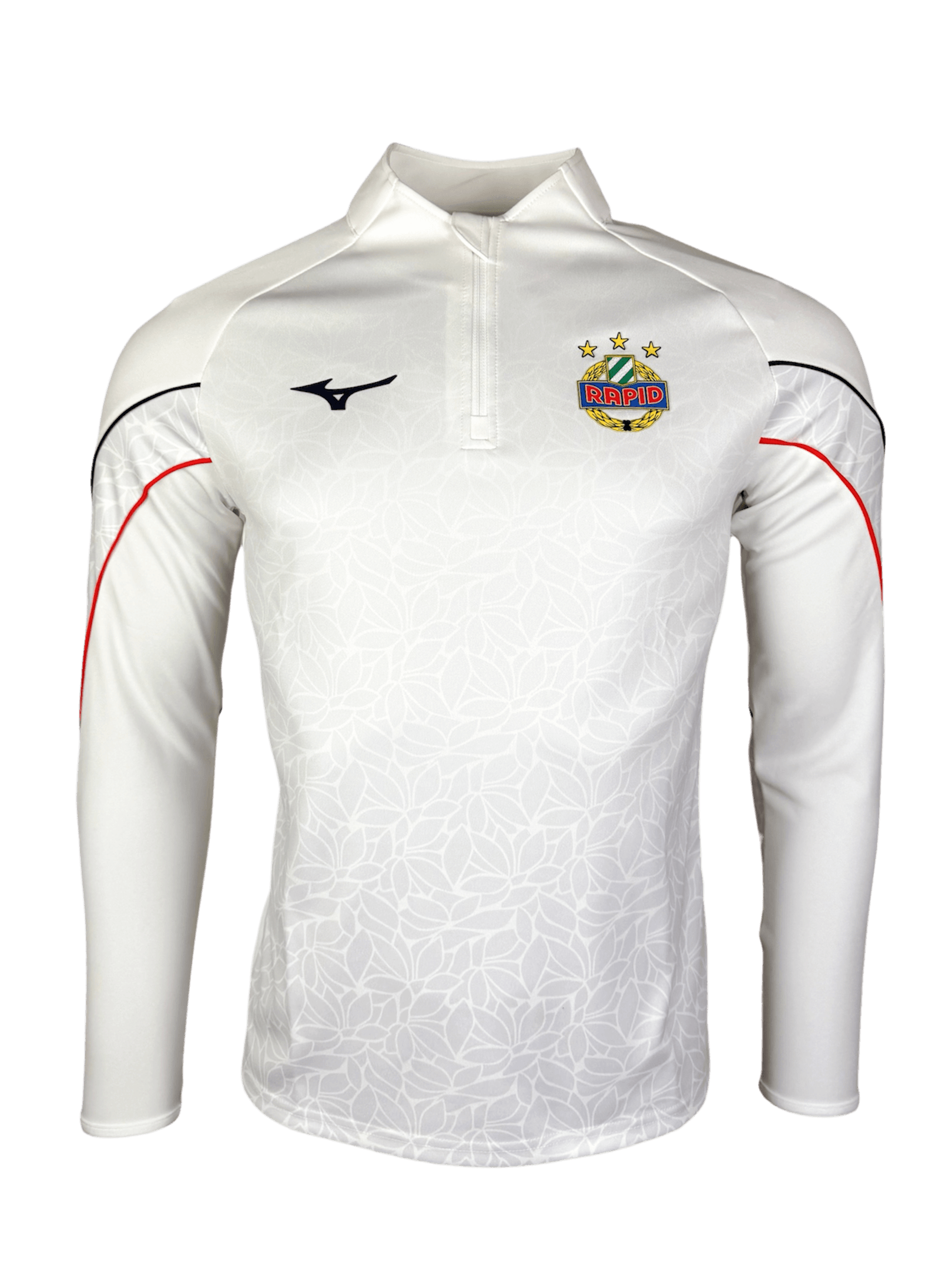 Weißer SK Rapid Pre Match Half-Zip von Mizuno