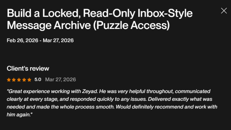 Locked Inbox Puzzle Website